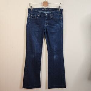 7 For All Mankind Dark Blue Flare Jeans